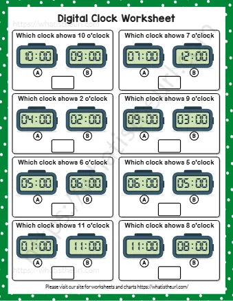 Which Clock Shows 4 O'clock