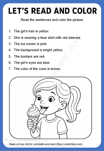 Read The Sentences And Color The Picture