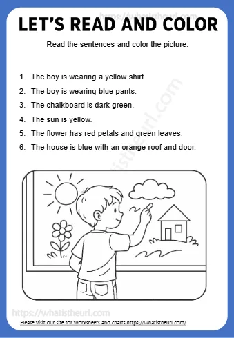 Read The Sentences And Color The Picture