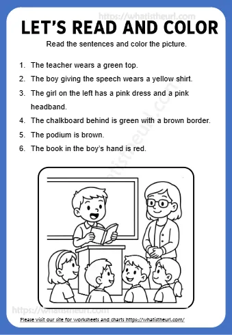 Let S Read And Color