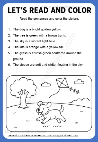 Read The Sentences And Color The Picture