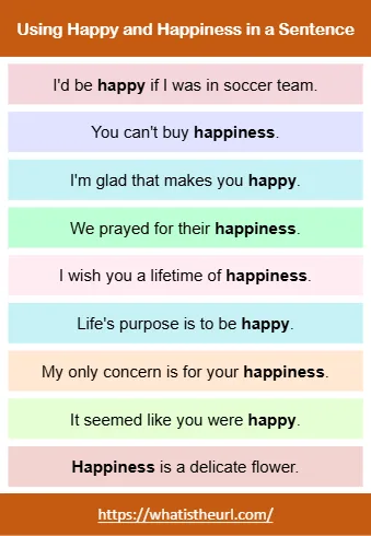Using Happy And Happiness In A Sentence