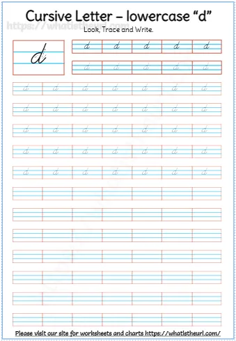 Cursive Letter Lowercase D