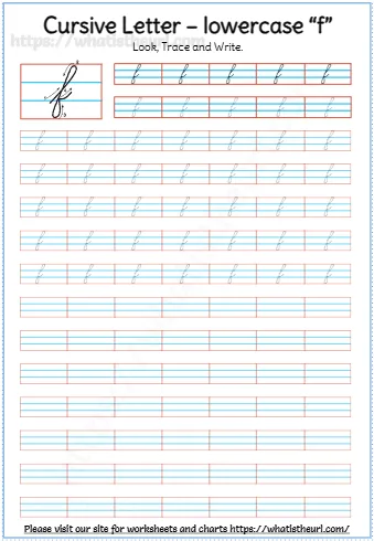 Cursive Letter Lowercase F