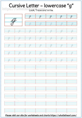 Cursive Letter Lowercase G