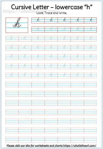 Cursive Letter Lowercase H