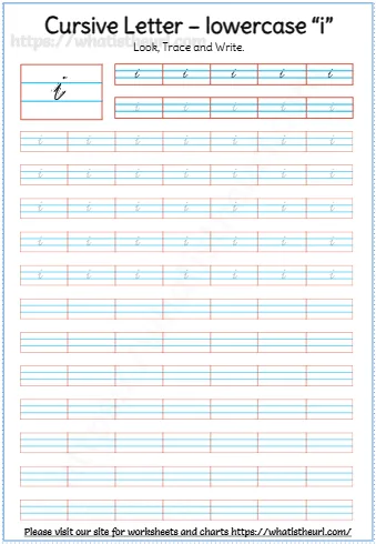 Cursive Letter Lowercase I