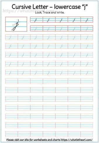Cursive Letter Lowercase J