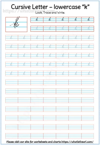 Cursive Letter Lowercase K