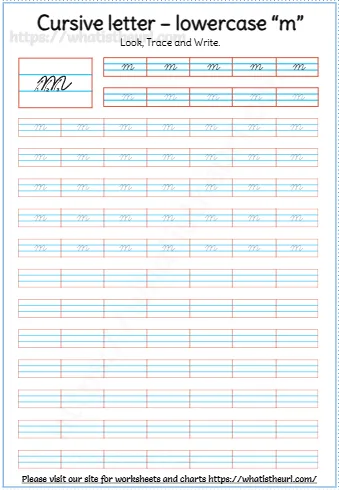 Cursive Letter Lowercase M