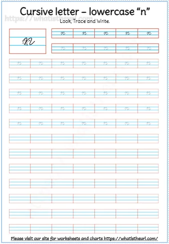 Cursive Letter Lowercase N