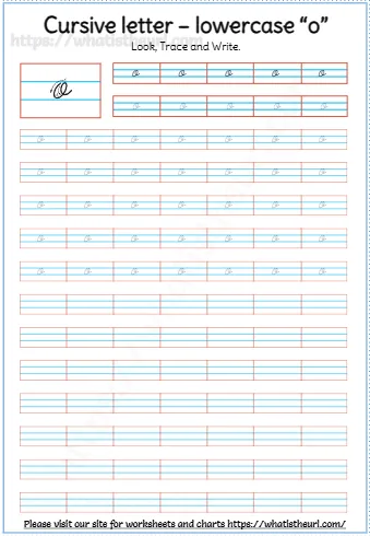 Cursive Letter Lowercase O