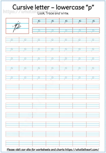 Cursive Letter Lowercase P