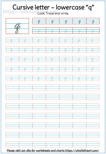 Cursive Letter Lowercase Q