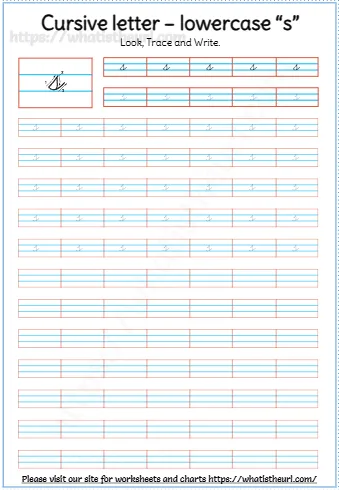 Cursive Letter Lowercase S