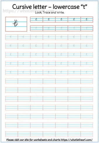 Cursive Letter Lowercase T
