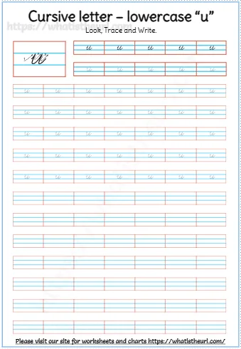 Cursive Letter Lowercase U