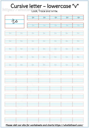 Cursive Letter Lowercase V