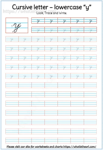 Cursive Letter Lowercase Y