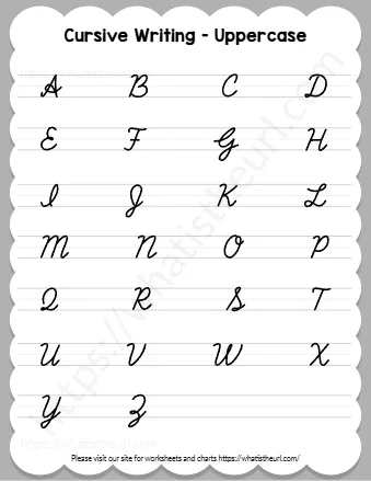 Cursive Writing Alphabet Poster