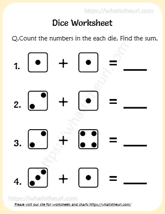 Q Count The Numbers In The Each Die Find The Sum
