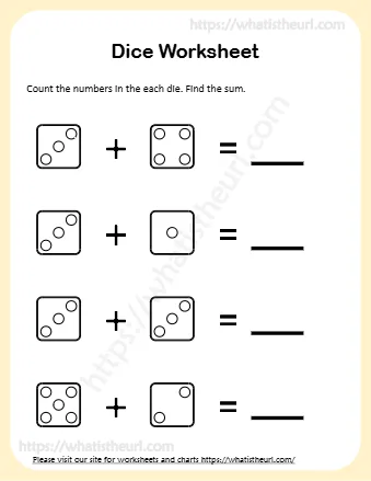 Count The Numbers In The Each Die Find The Sum