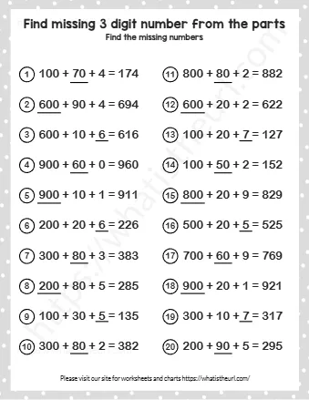 Find Missing 3 Digit Number From The Parts