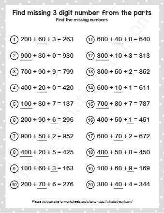 Find Missing 3 Digit Number From The Parts
