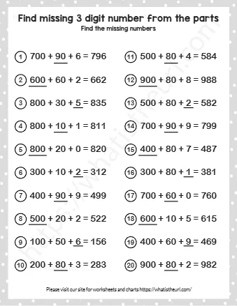 Find Missing 3 Digit Number From The Parts