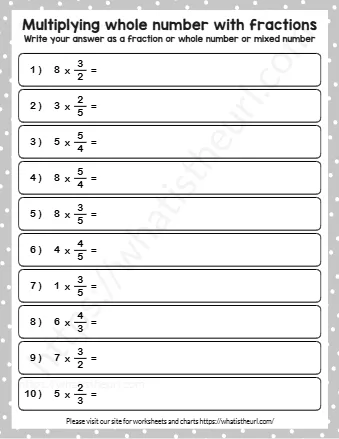 Multiplying Whole Number With Fr Actions