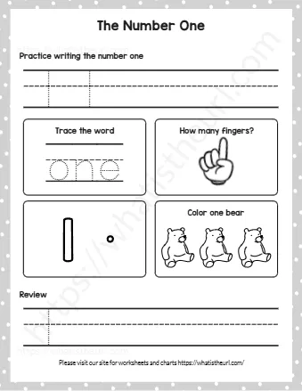 Practice Writing The Number One
