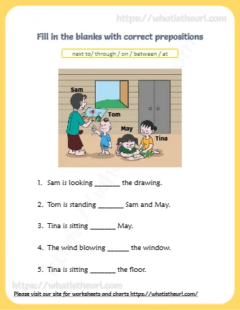 Fill In The Blanks With Correct Prepositions