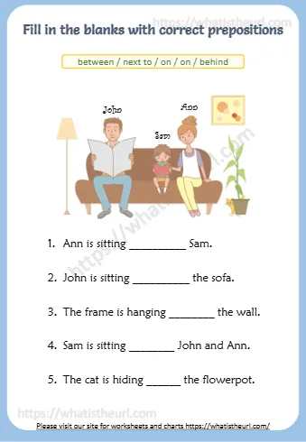 Fill In The Blanks With Correct Prepositions