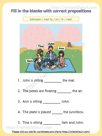 Fill In The Blanks With Correct Prepositions