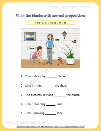 Fill In The Blanks With Correct Prepositions