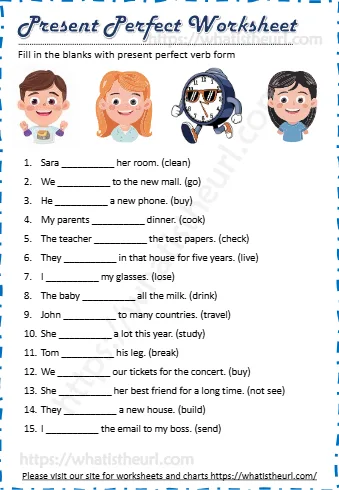 Fill In The Blanks With Present Perfect Verb Form