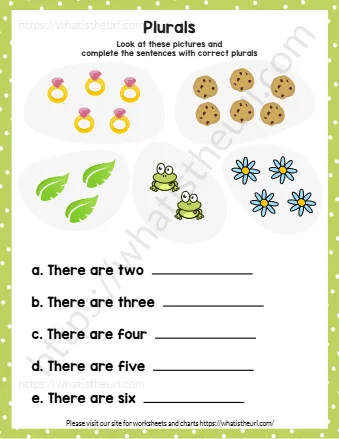 Look At These Pictures And Complete The Sentences With Correct Plurals