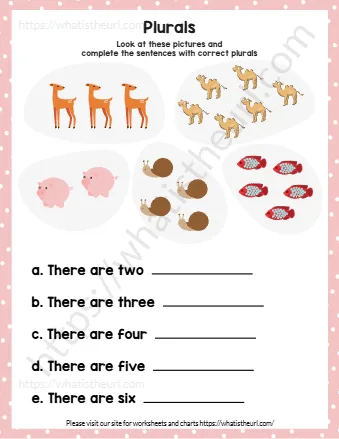 Look At These Pictures And Complete The Sentences With Correct Plurals