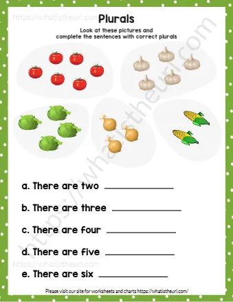 Look At These Pictures And Complete The Sentences With Correct Plurals