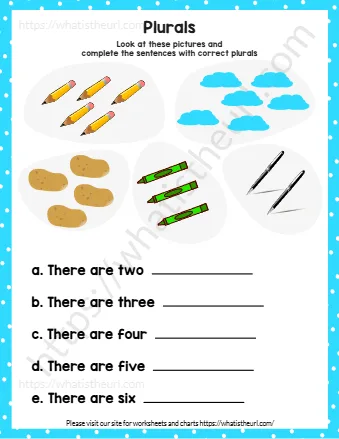 Look At These Pictures And Complete The Sentences With Correct Plurals