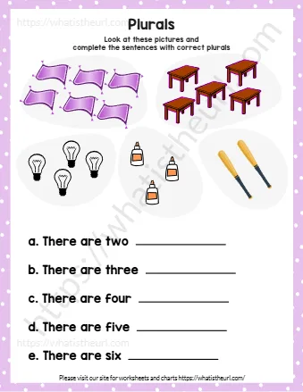 Look At These Pictures And Complete The Sentences With Correct Plurals