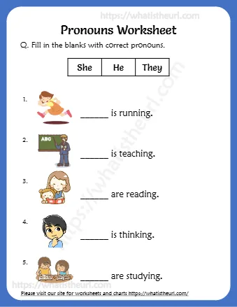 Q Fill In The Blanks With Correct Pronouns