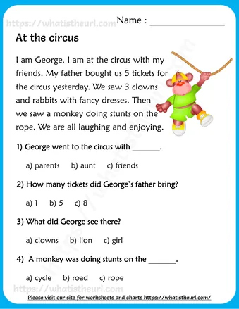 Reading Comprehension for Grade 3