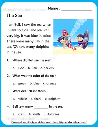 Reading Comprehension for Kids - Exercise 59 (My Dad's Car, Pond, Rose and A Round Ball) - Reading Comprehension for Grade 2