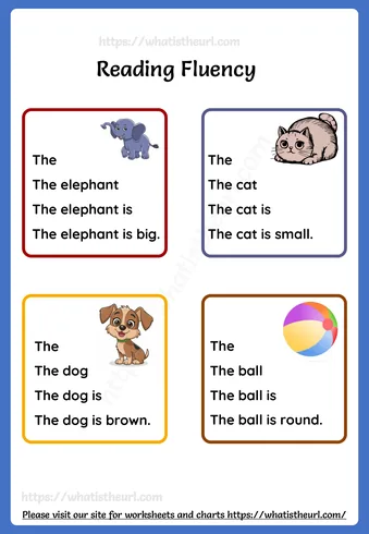 Reading Fluency Worksheets - The Elephant Is Big