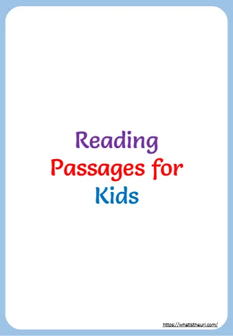 Reading Passages For Kids Rainbow