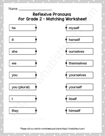 For Grade 2 Matching Worksheet