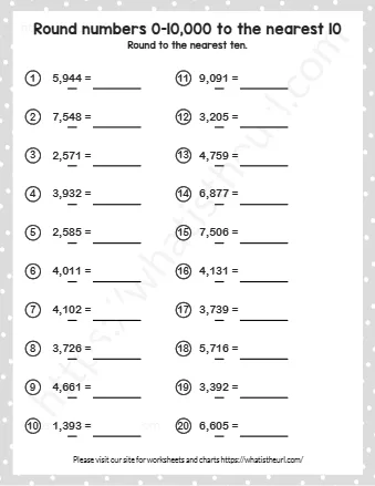 Round Numbers 0 10 000 To The Near Est 10