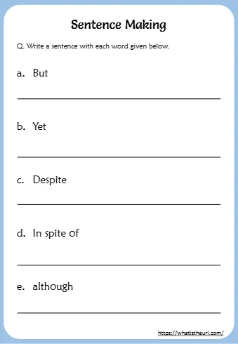 D In Spite Of E Although