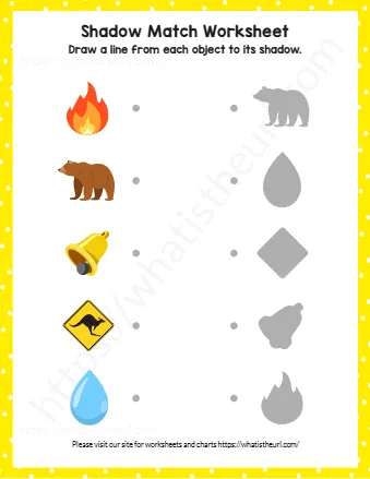 Shadow Matching Worksheets For Preschool Exercise 2